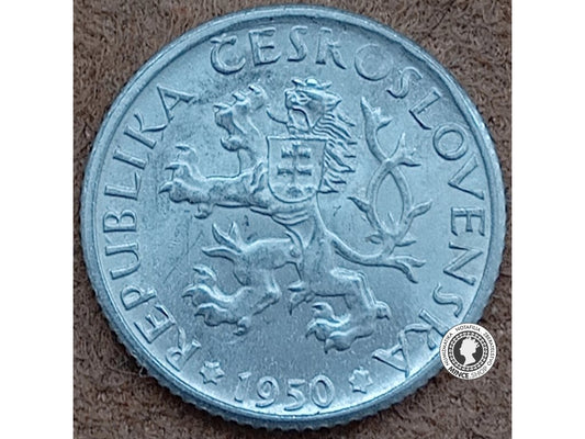 1 koruna - Česko-Slovensko - 1950