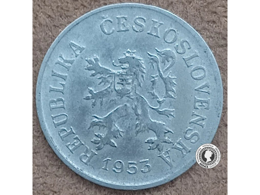 5 halier - Česko-Slovensko - 1953