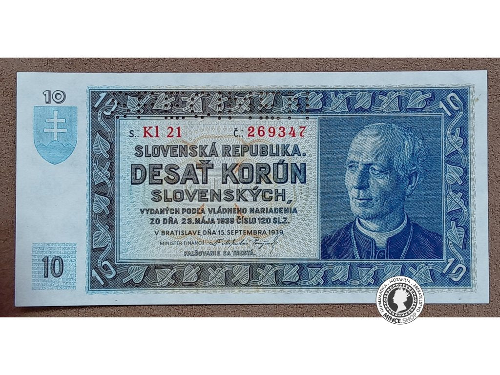 10 Korún - 1939 - Slovenský Štát