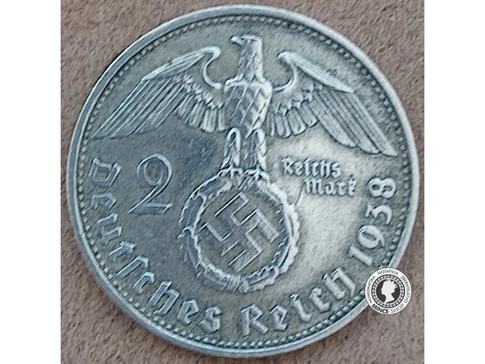 2 marka - Nemecko - Tretia Ríša - 1938 D