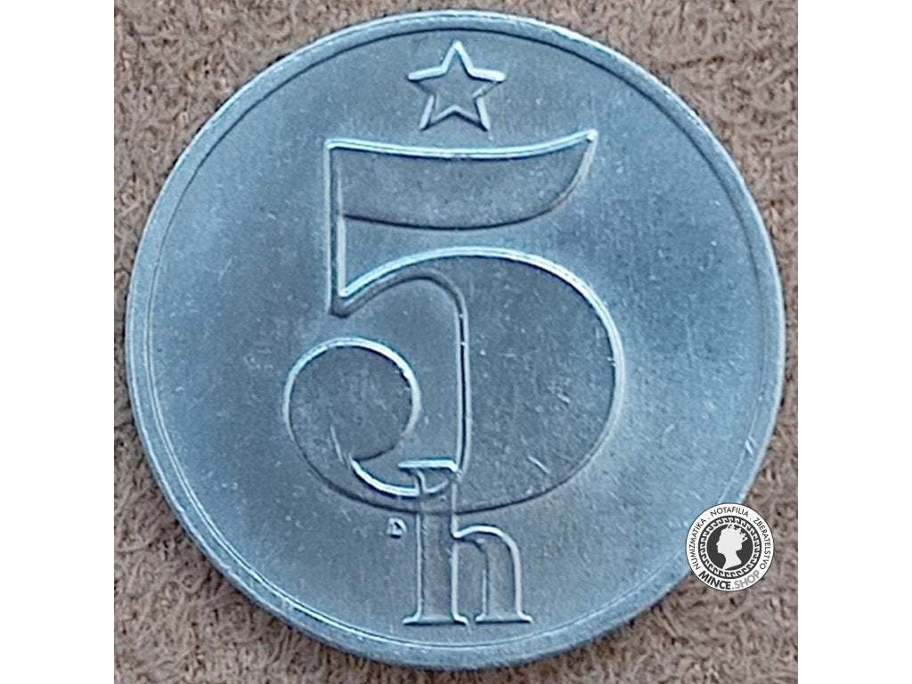 5 halier - Česko-Slovensko - 1989