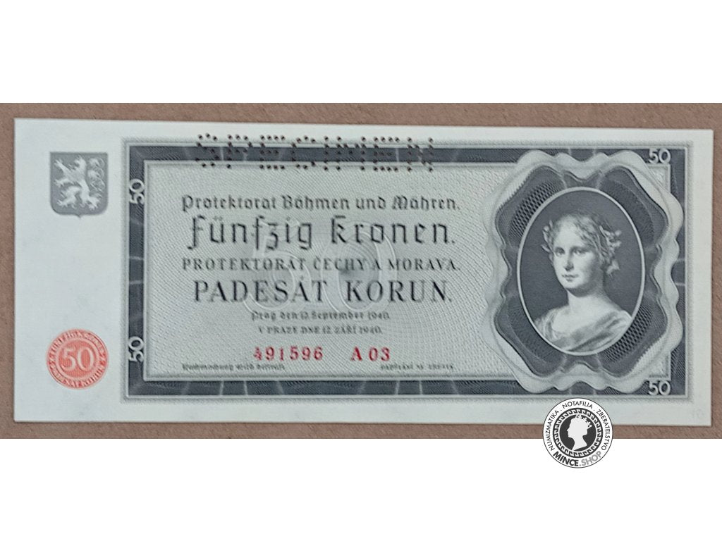 50 Korún - 1940 - Protektorát Čechy a Morava