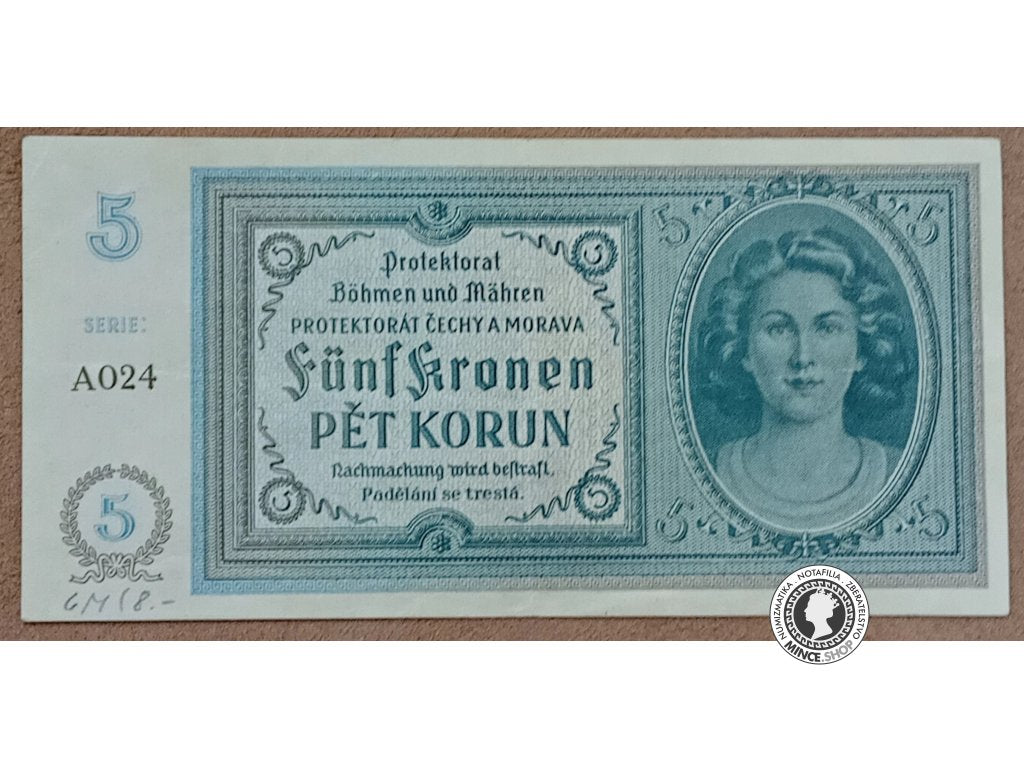 5 Korún - 1940 - Protektorát Čechy a Morava