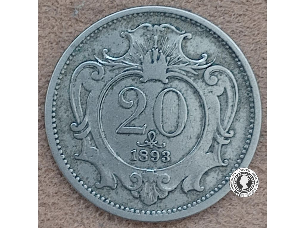 20 halier - Rakúsko-Uhorsko - 1893