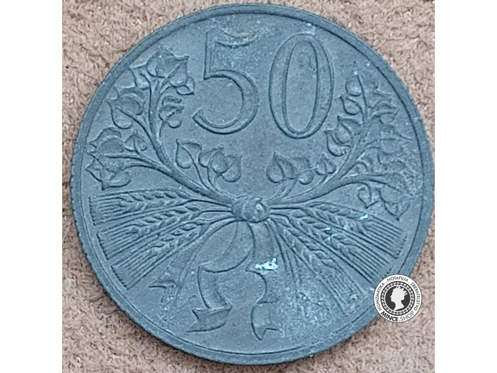 50 halier - Protektorát Čechy a Morava - 1943