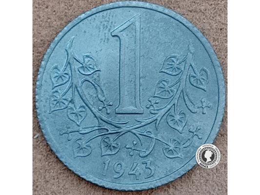 1 koruna - Protektorát Čechy a Morava - 1943