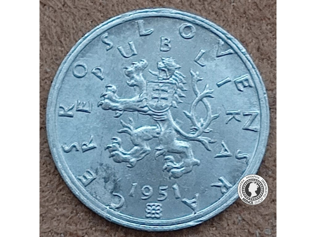 50 halier - Česko-Slovensko - 1951