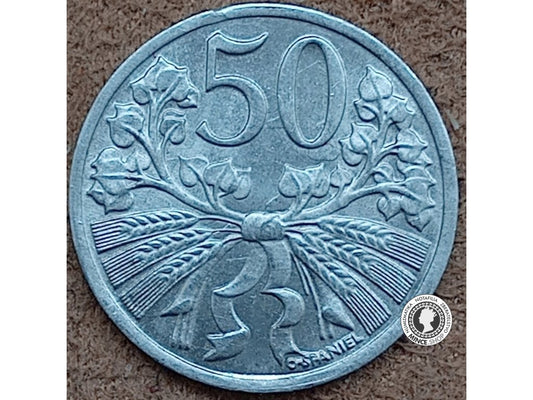 50 halier - Česko-Slovensko - 1952