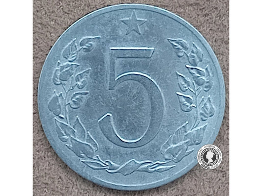 5 halier - Česko-Slovensko - 1953