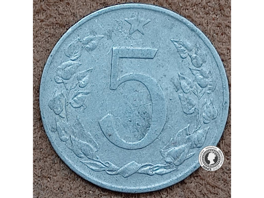 5 halier - Česko-Slovensko - 1954