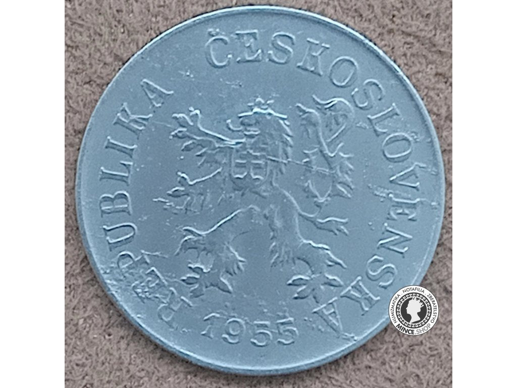 5 halier - Česko-Slovensko - 1955