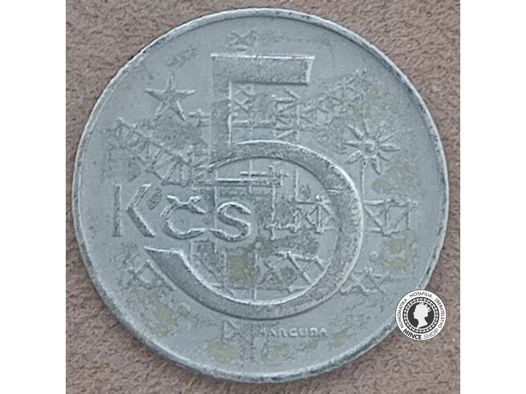 5 koruna - Česko-Slovensko - 1974 a