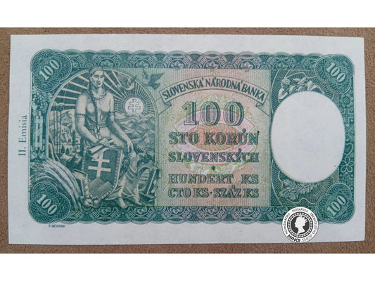 100 Korún - 1940 II.vydanie - Slovenský Štát