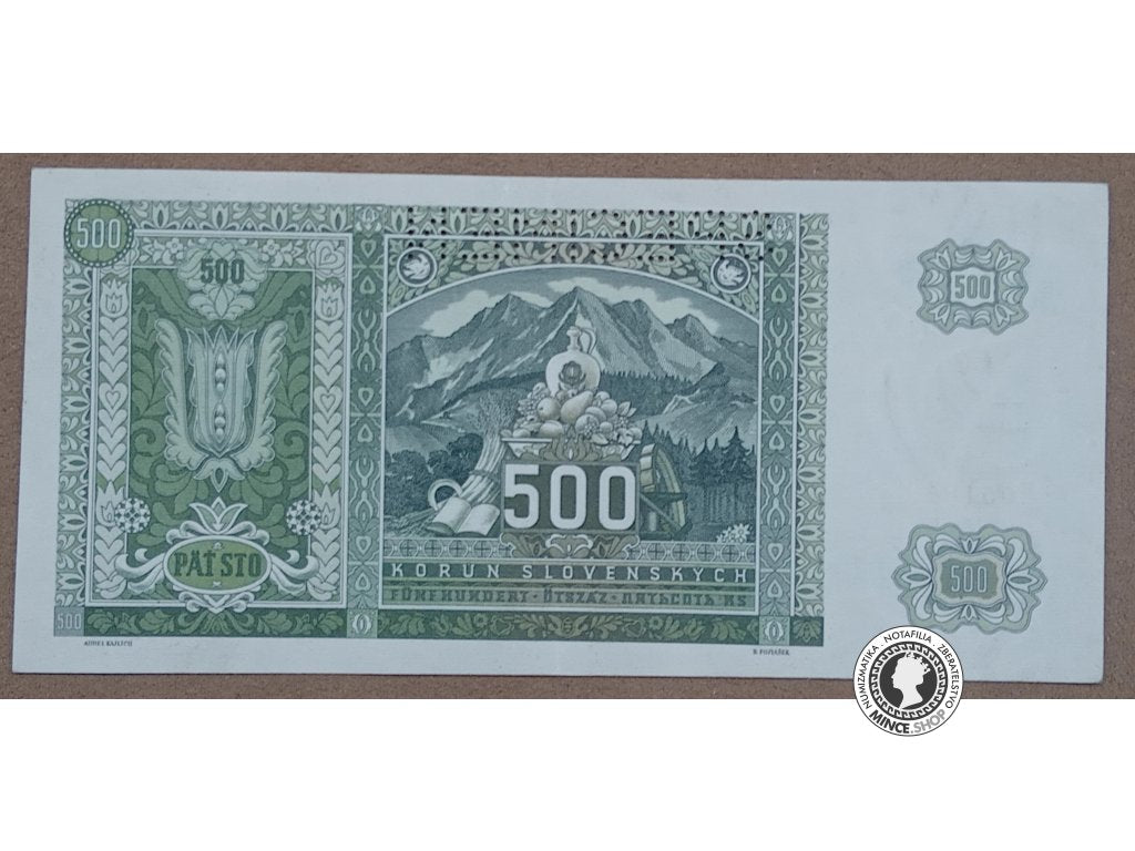 500 Korún - 1941 - Slovenský Štát