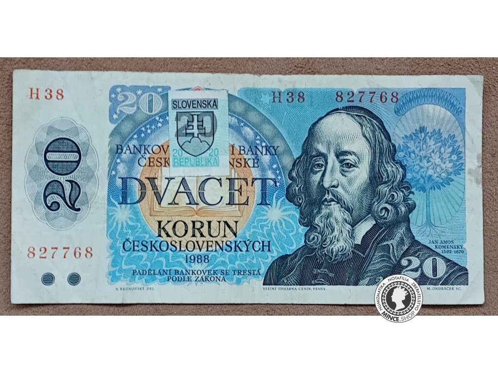 20 Korún koľkovaných - 1988 - ČSSR / Slovensko