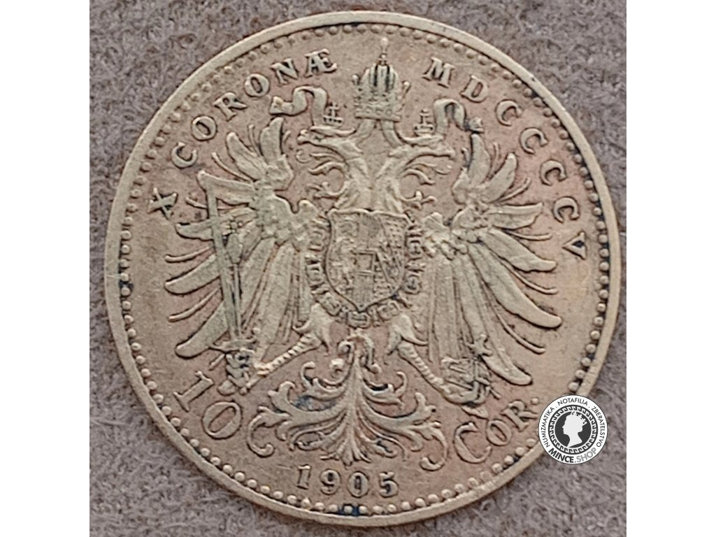 10 koruna - Rakúsko-Uhorsko - 1905 bz