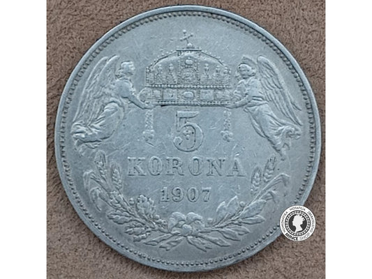5 korona - Rakúsko-Uhorsko - 1907