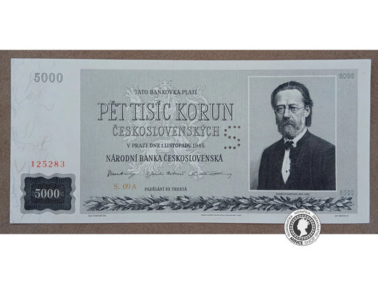 5000 Korún - 1945 - ČSR