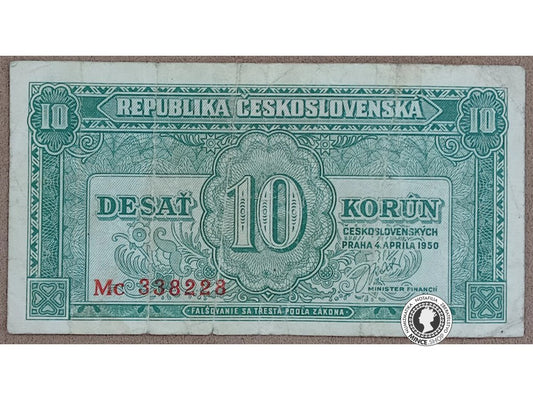 10 Korún - 1950 - ČSR