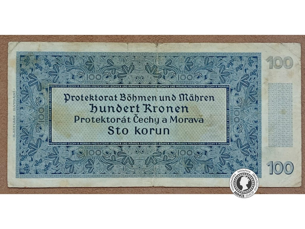 100 Koruna - 1940 - Protektorát Čechy a Morava