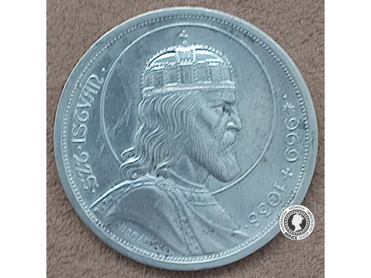 5 pengő - Regentské Maďarsko - 1938 - svätý Štefan