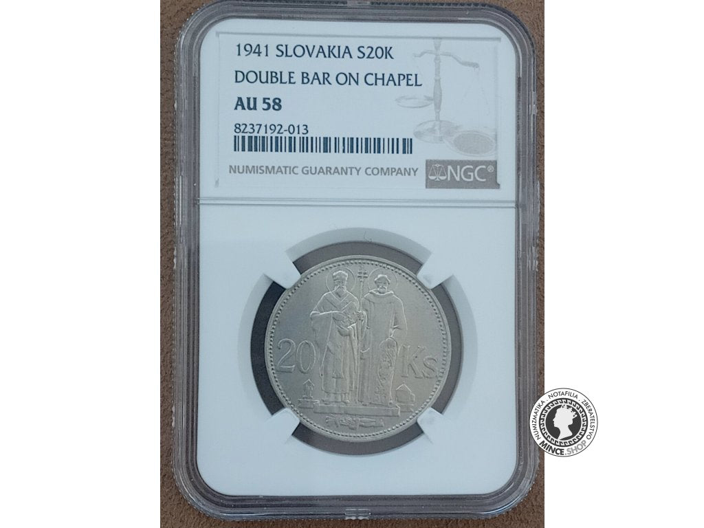 20 koruna - Slovenský Štát - 1941 - AU 58