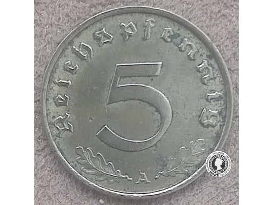 5 reichspfennig - Nemecko - Tretia Ríša - 1939 A