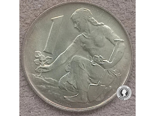 1 koruna - Česko-Slovensko - 1987 - UNC