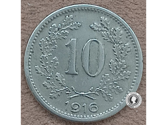 10 halier - Rakúsko-Uhorsko - 1916