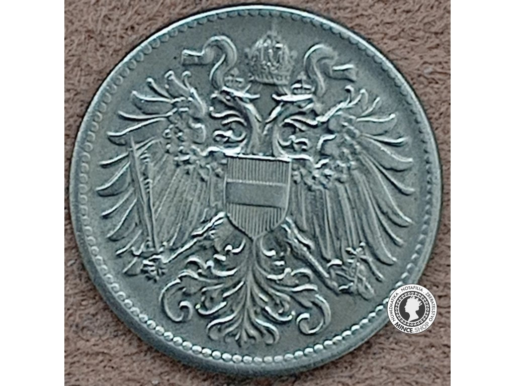 10 halier - Rakúsko-Uhorsko - 1916 - vlajka na štíte