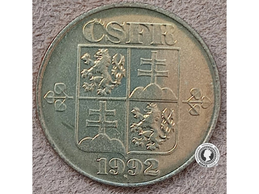 1 koruna - Česko-Slovensko - 1992 - UNC