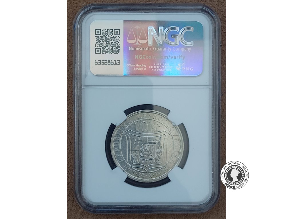 10.koruna - 1.ČSR - 1928 - Desiate výročie vzniku ČSR - MS 63