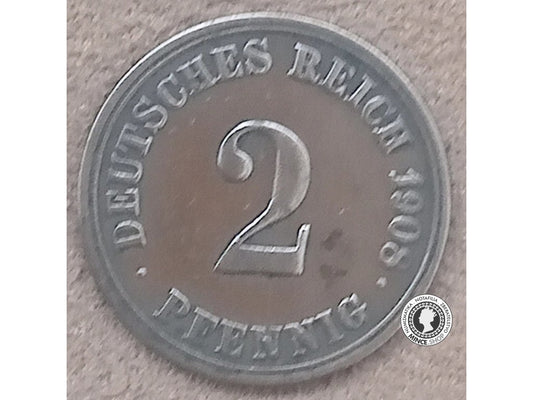 2 reichspfennig - Nemecko - Nemecká Ríša - 1908 A
