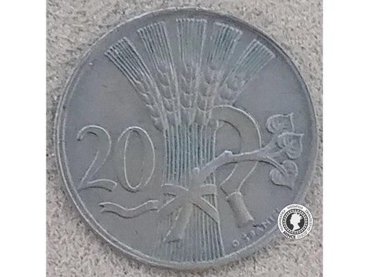 20 halier - Česko-Slovensko - 1947 - RRR